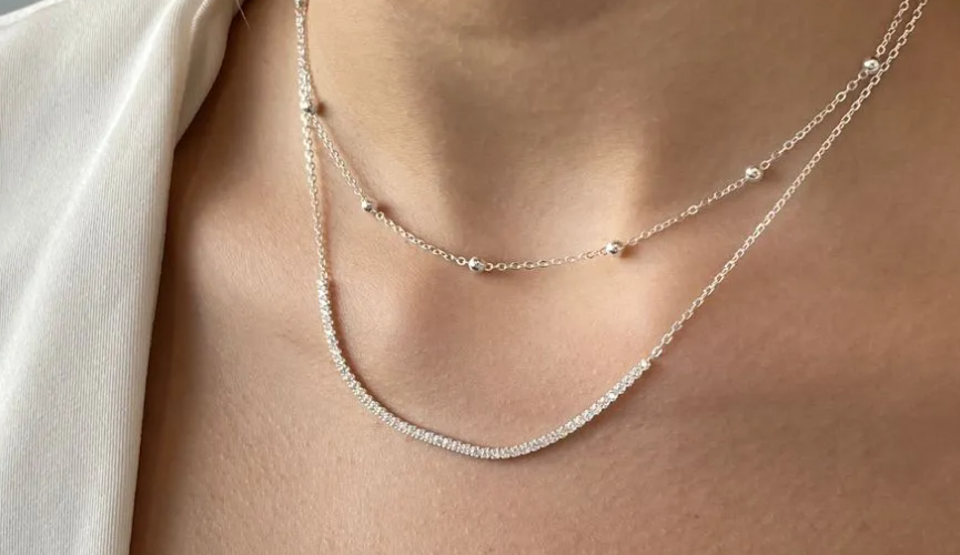 O colar riviera prata combina melhor com quais produções modernas?